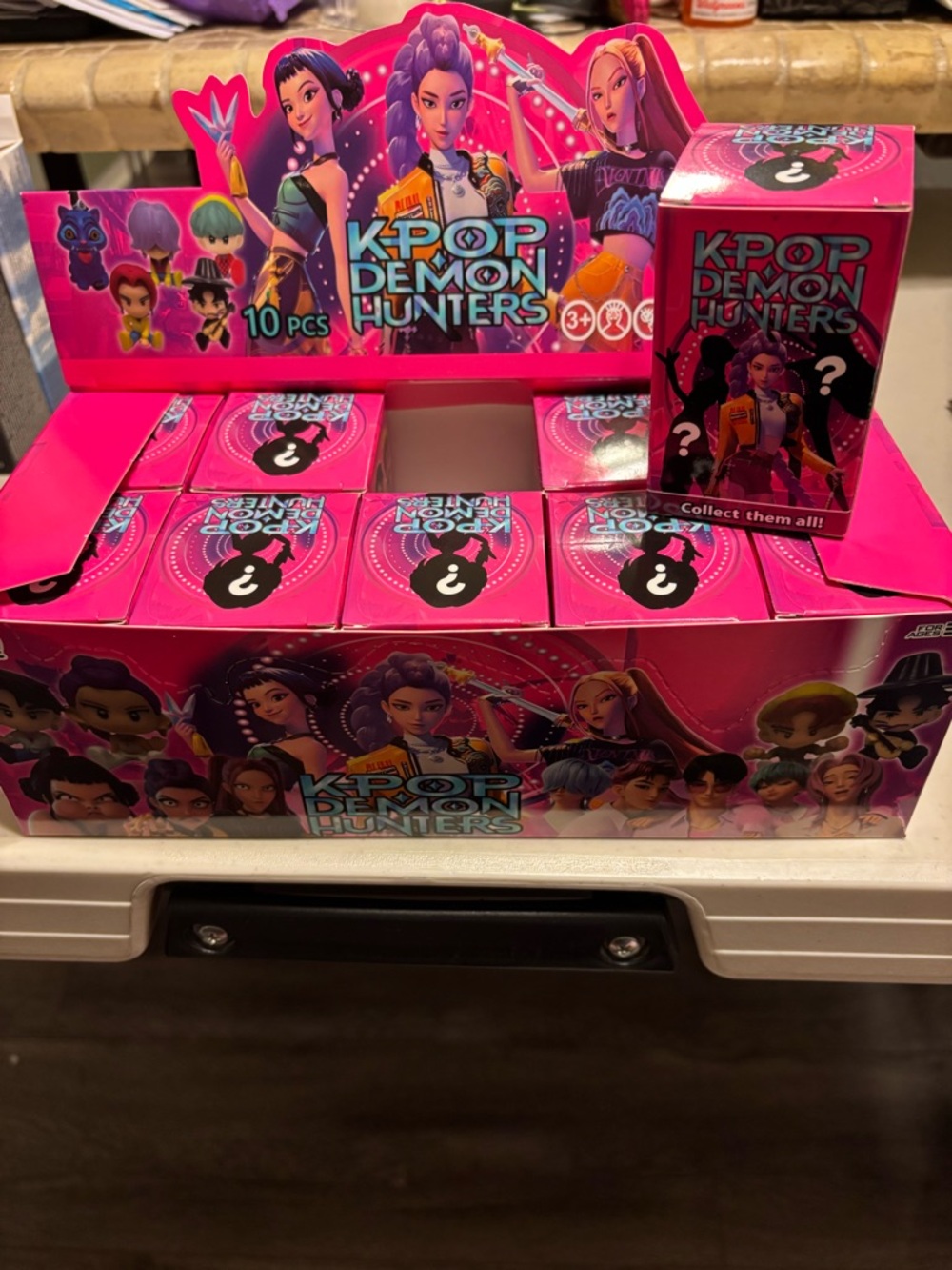 K-pop demon hunters Mystery Collectible - Pink. One small box 10.00 each